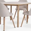 ALSTED Ø120 bord eg + 4 THORUP stole beige/eg