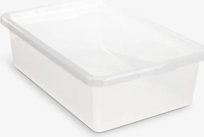Bedroller BASIC BOX 30L m/låg transparent