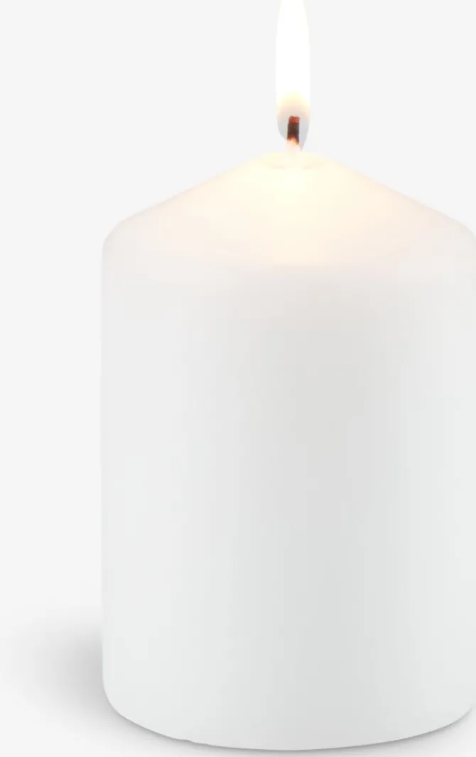 Bloklys TORALF Ø7xH10cm hvid
