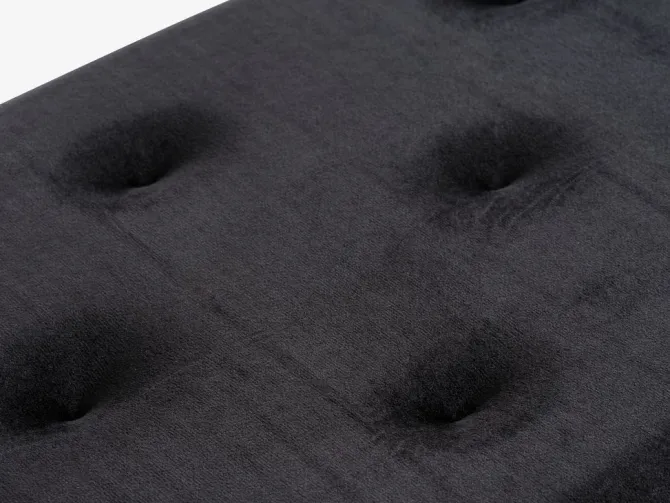Bænk BADSTED m/opbevaringsplads sort velour