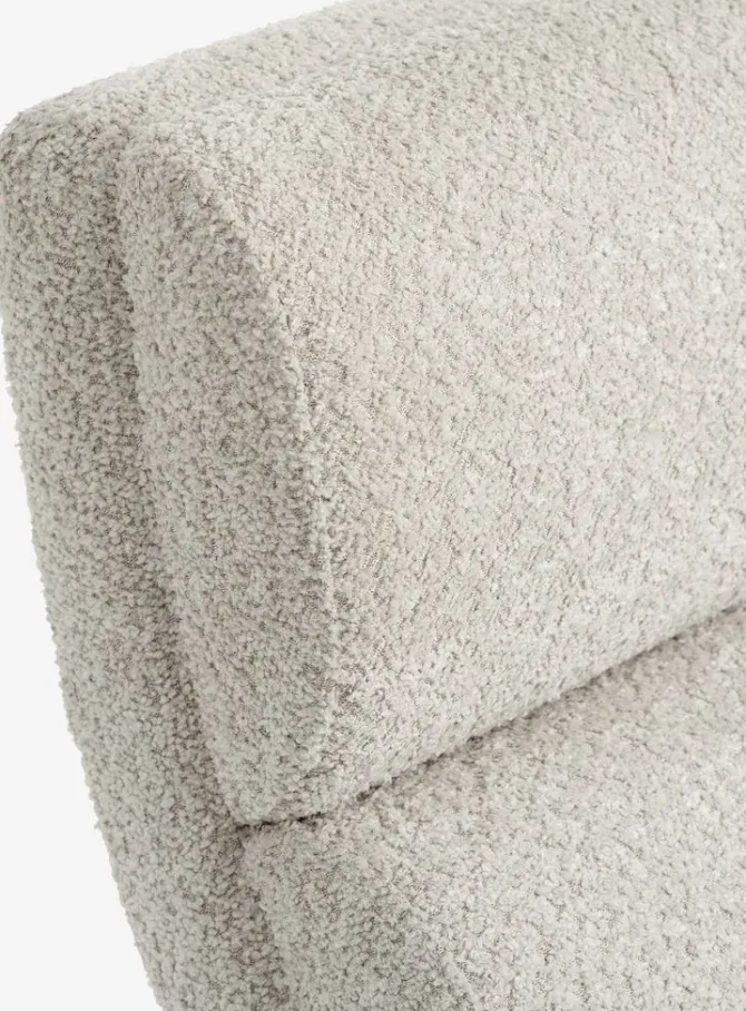 Chaiselong stol LINDELSE beige teddy/sort