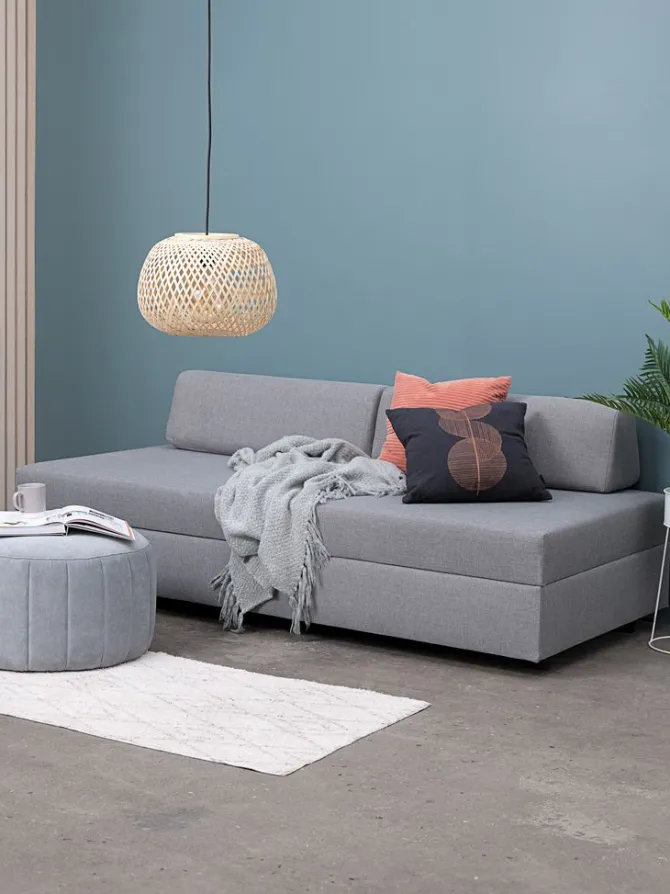 Daybed BEGYNDT 196x91 lysegråt stof