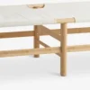 Daybed FRYDENDAL 196x72 beige stof/bambus