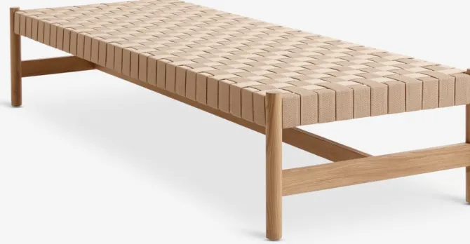 Daybed VADEHAVET 189x67 naturfarvet stof/eg