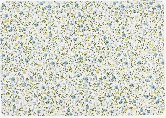 Dækkeserviet FLORA 33x42 blå/hvid