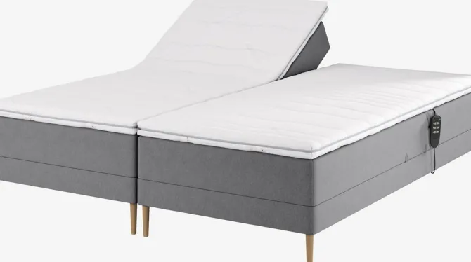 Elevationsseng 180x200 GOLD E35 Grå-23