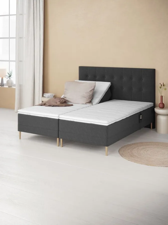 Elevationsseng 180x200 GOLD E35 Grå-41