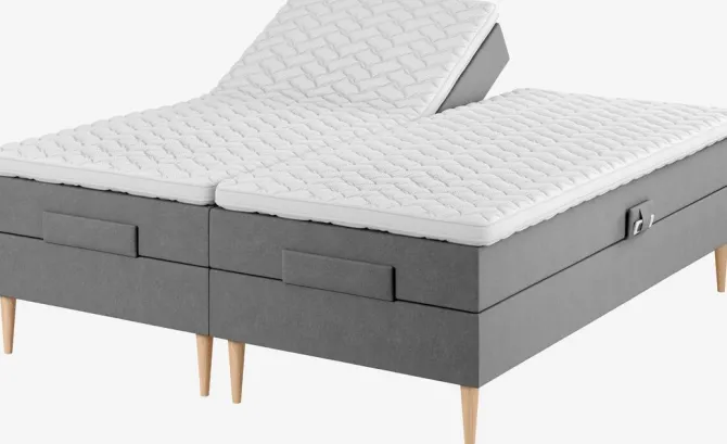 Elevationsseng 180x200 GOLD E45 Grå-23