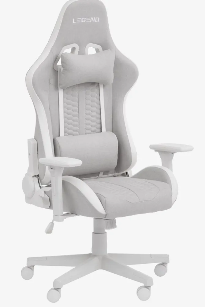 Gamer-stol NIBE hvid/beige stof