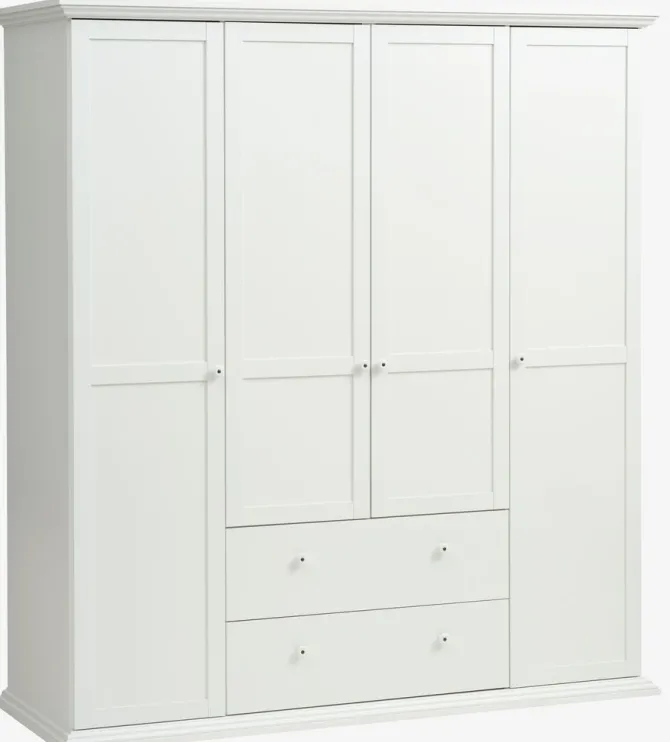 Garderobeskab FREDENSBORG 183x200 hvid