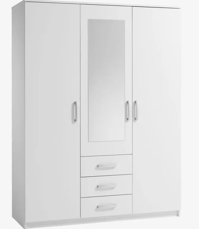 Garderobeskab VELLERUP 151x200 kombi hvid