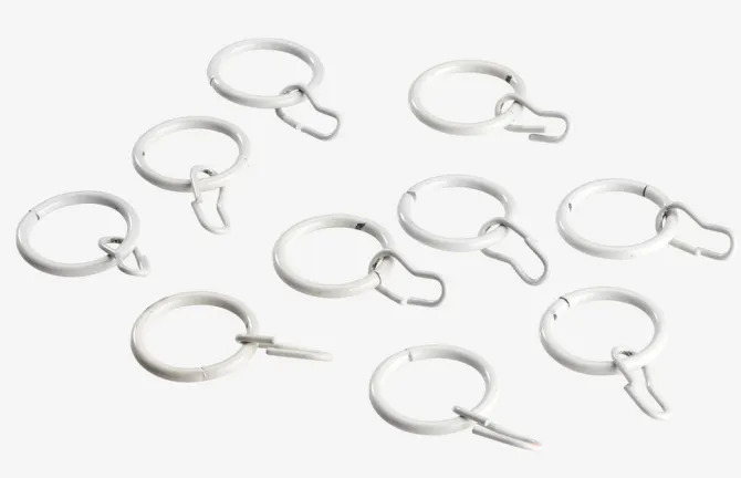 Gardinring Ø19mm 10 stk/pk hvid