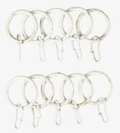 Gardinring Ø19mm 10 stk/pk hvid/guld