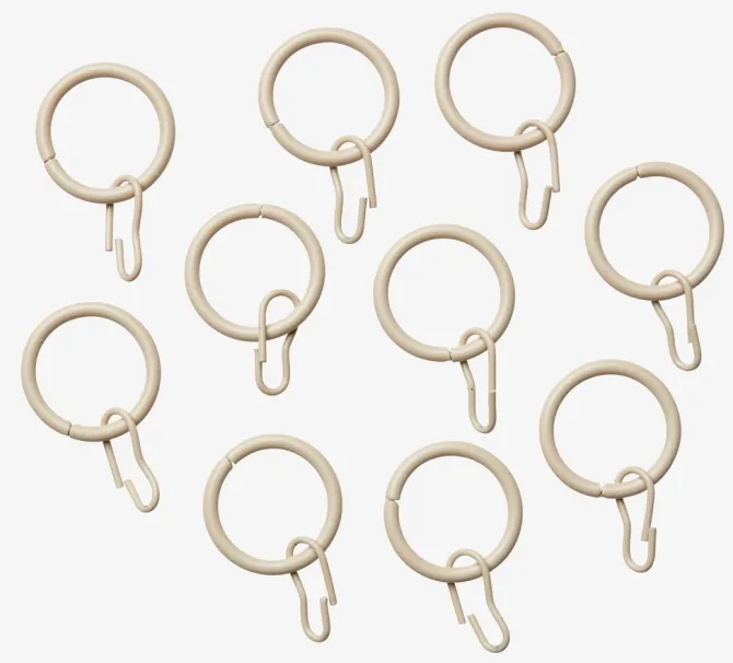 Gardinring NATURE Ø19mm 10 stk/pk beige