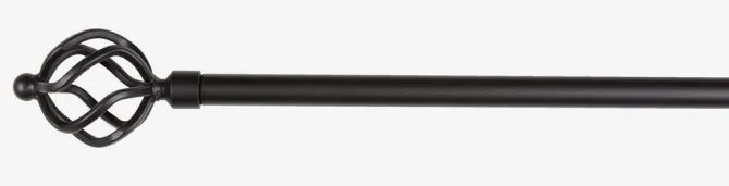Gardinstang CLASSIC 19mm 90-160cm sort