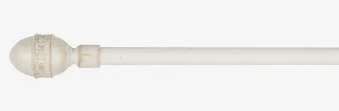 Gardinstang MELLOW 19mm 90-160cm hvid/guld