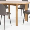 HARESKOV Ø129 bord eg + 4 ULDAL stole brun