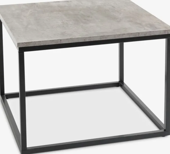 Hjørnebord DOKKEDAL 60x60 betonfarve