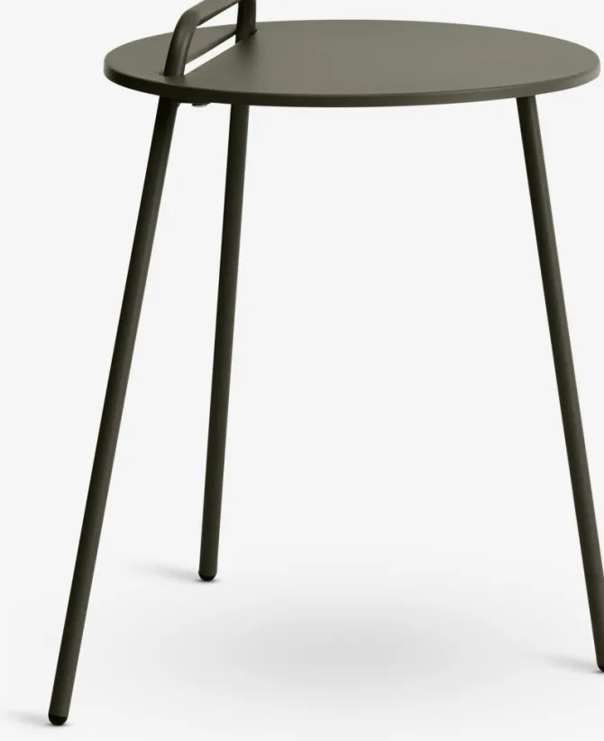 Hjørnebord STAE Ø40 m/håndtag olivengrøn