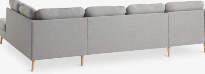 Hjørnesofa AARHUS højrevendt lysegråt stof