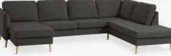 Hjørnesofa AARHUS højrevendt mørkegråt stof