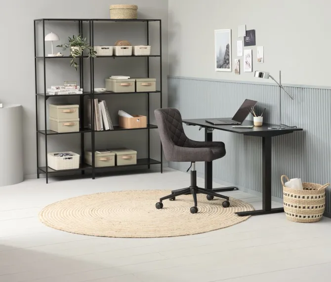Hæve sænkebord SVANEKE 60x120 sort