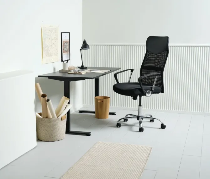 Hæve sænkebord SVANEKE 80x160 sort