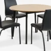JEGIND Ø105 bord eg + 4 ASAA stole sort