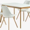 JEGIND L130 bord hvid + 4 KASTRUP stole hvid