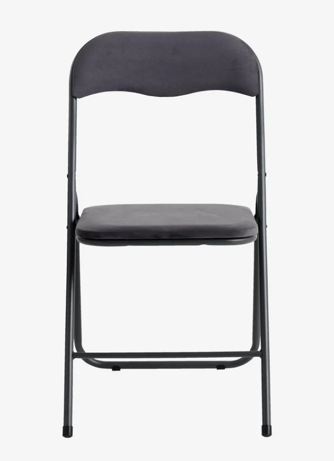 Klapstol VOEL velour mørkegrå