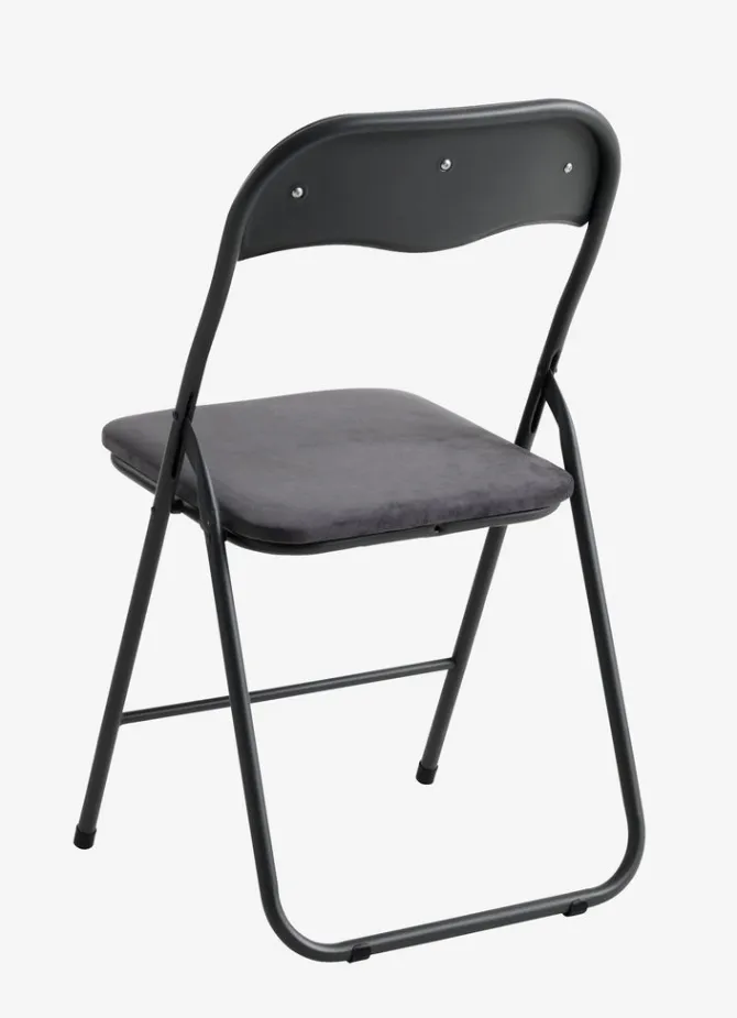 Klapstol VOEL velour mørkegrå