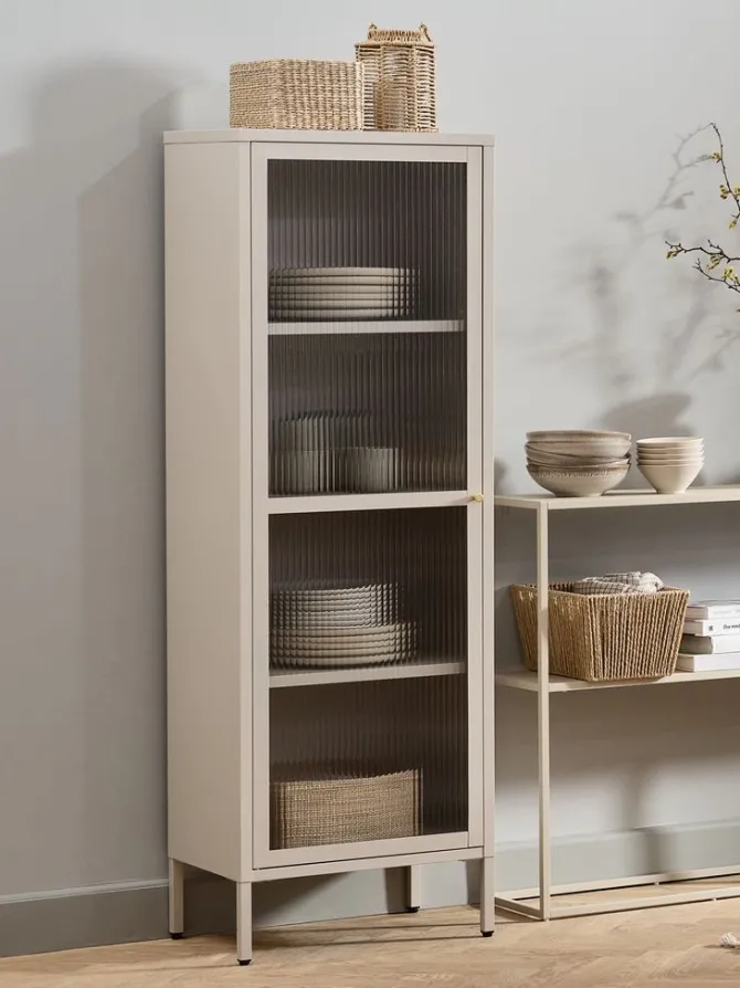 Konsolbord VIRUM 26x80 m/hylde beige