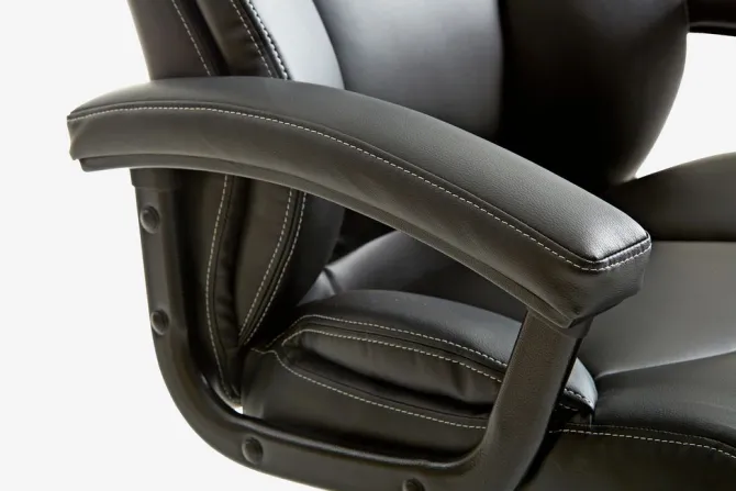 Kontorstol TAMDRUP memory foam sort kunstlæder