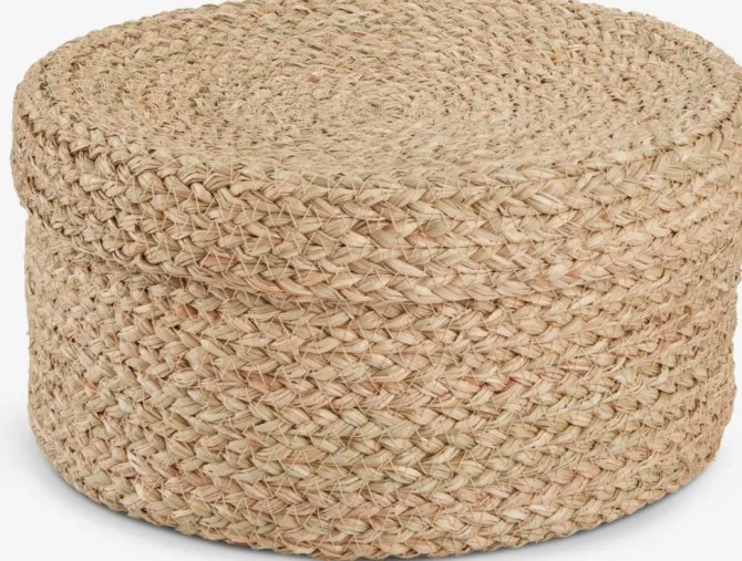 Kurv FRITLEV Ø29xH15cm m/låg natur