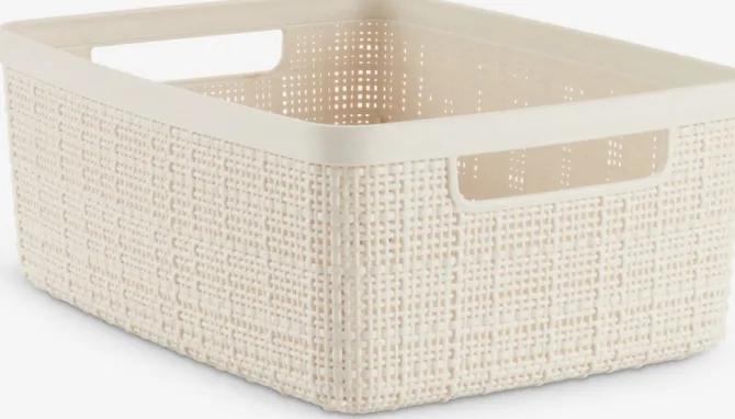 Kurv JUTE 5L plast råhvid