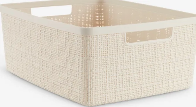 Kurv JUTE 12L plast råhvid