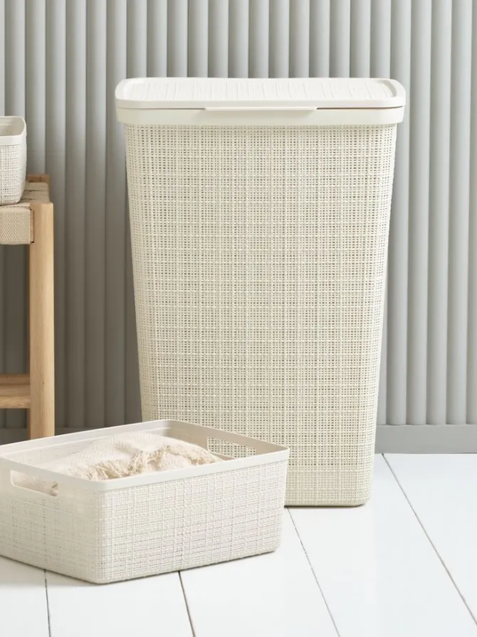 Kurv JUTE 12L plast råhvid