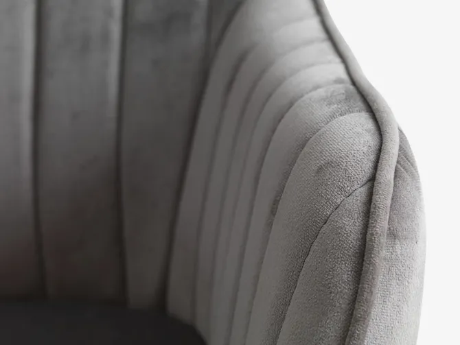 Lænestol ONSEVIG velour grå/sort
