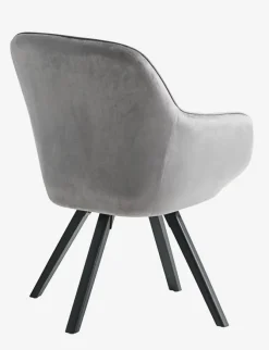 Lænestol ONSEVIG velour grå/sort