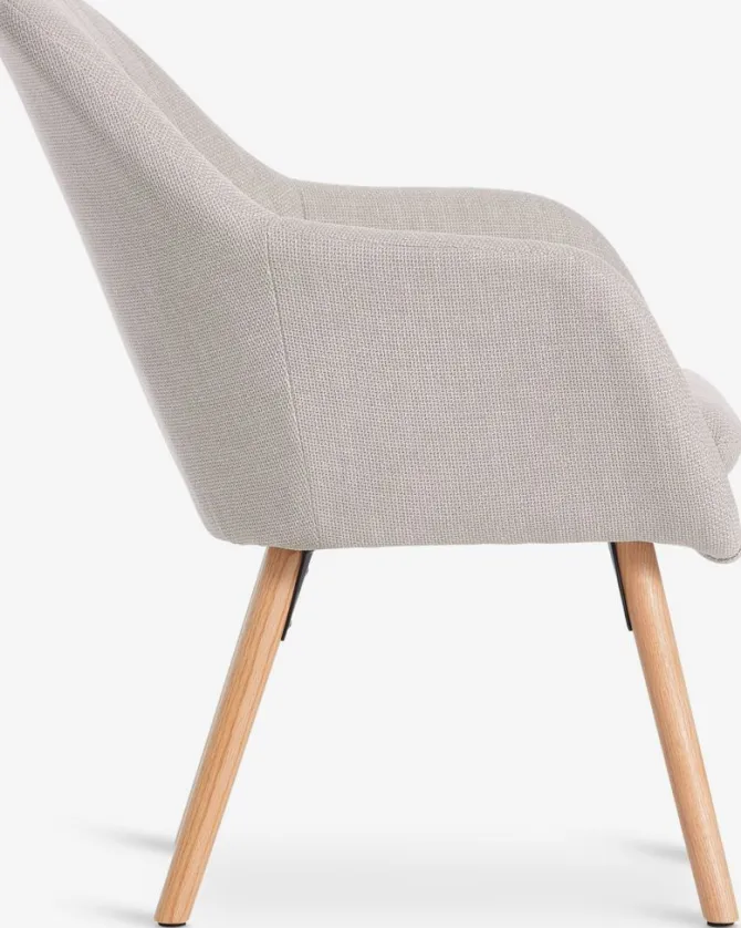 Lænestol UDSBJERG beige stof/eg