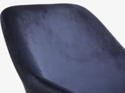 Lænestol UDSBJERG blå velour/sort