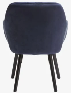 Lænestol UDSBJERG blå velour/sort