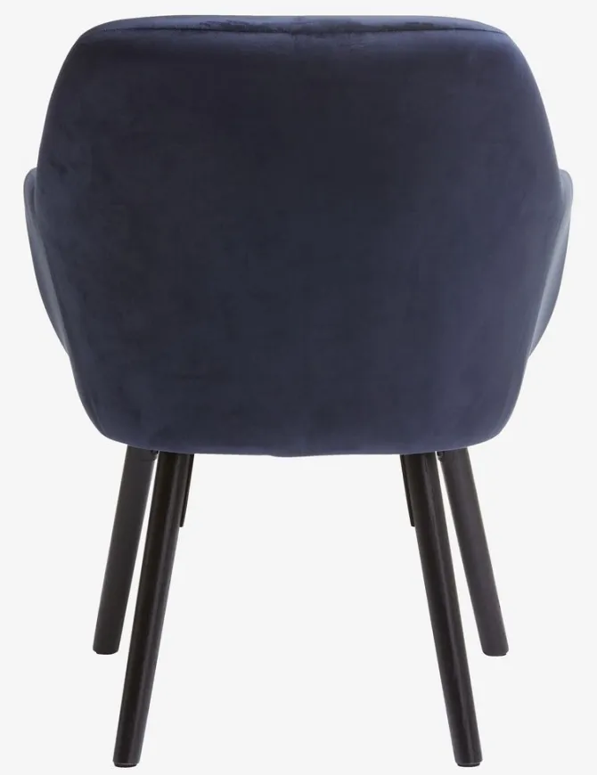 Lænestol UDSBJERG blå velour/sort