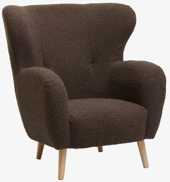Lænestol VILDSUND brunt stof