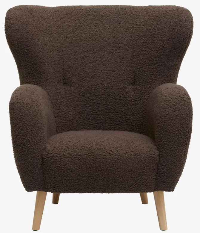 Lænestol VILDSUND brunt stof