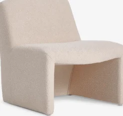 Loungestol BULLERUP råhvid teddy