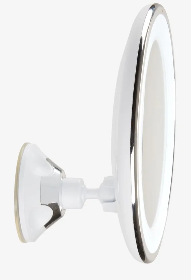 Makeupspejl VEDDIGE m/LED Ø20xH22cm hvid