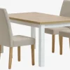 MARKSKEL L150/193 bord eg + 4 TUREBY stole beige