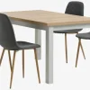 MARKSKEL L150/193 bord grå + 4 JONSTRUP asfalt/eg