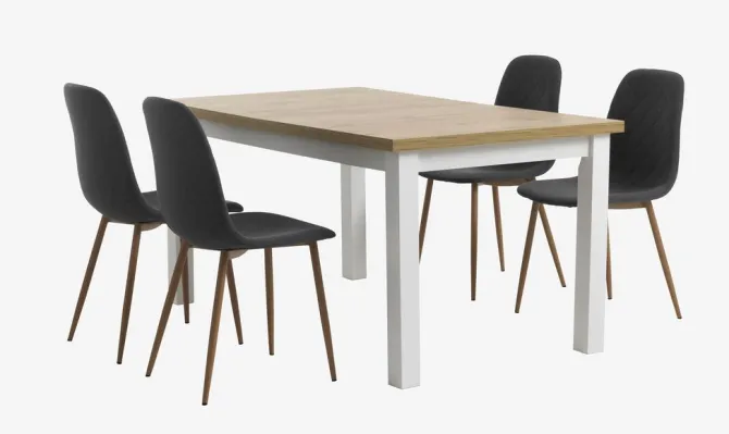 MARKSKEL L150/193 bord + 4 JONSTRUP asfalt/eg